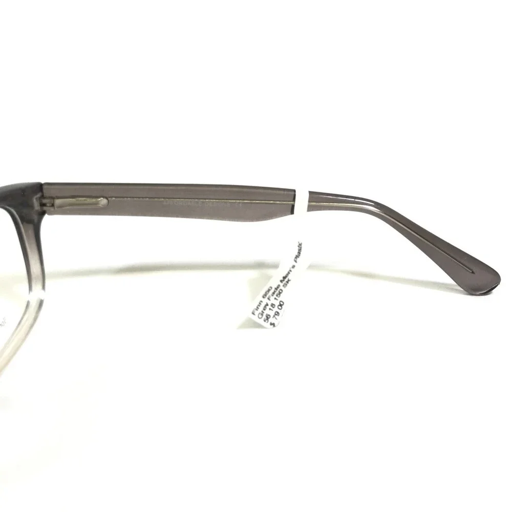 Affordable Designs Eyeglasses Frames FINN GRAY Clear Fade Square 56-18-150